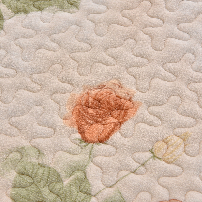 91家纺网 家纺一手货源 找家纺 艺慕家纺 2025新款时尚印花牛奶绒床盖四件套 盛世牡丹