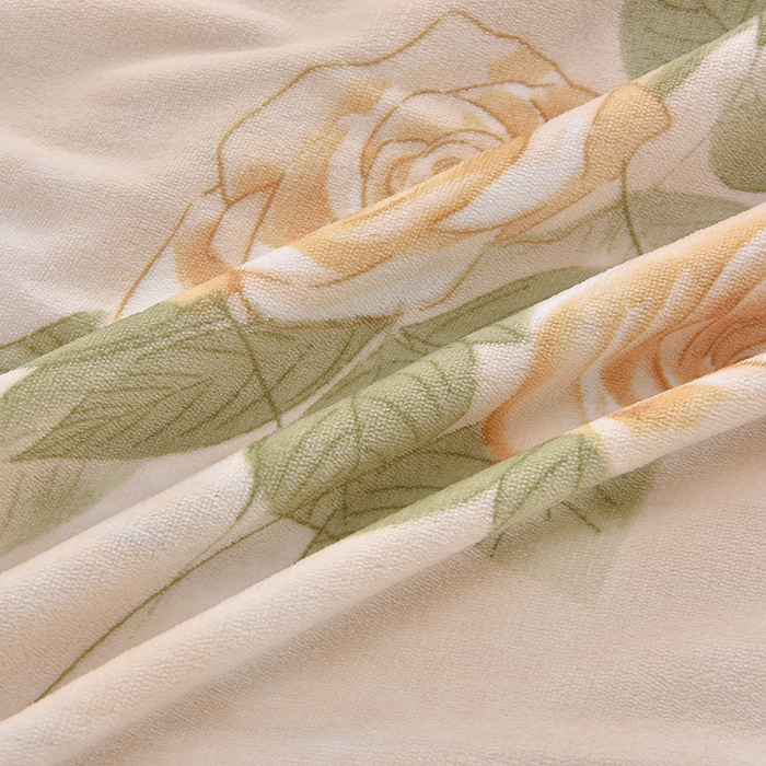 91家纺网 家纺一手货源 找家纺 艺慕家纺 2025新款时尚印花牛奶绒床盖四件套 盛世牡丹