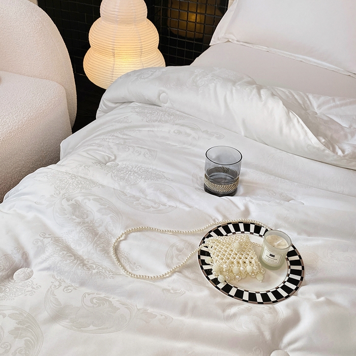 91家纺网 家纺一手货源 找家纺 （总）未来家居 2025新款SPD008卡迪羊毛被全棉60支大提花51%羊毛被夏被春秋被冬被被子被芯