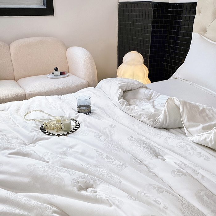 91家纺网 家纺一手货源 找家纺 （总）未来家居 2025新款SPD008卡迪羊毛被全棉60支大提花51%羊毛被夏被春秋被冬被被子被芯