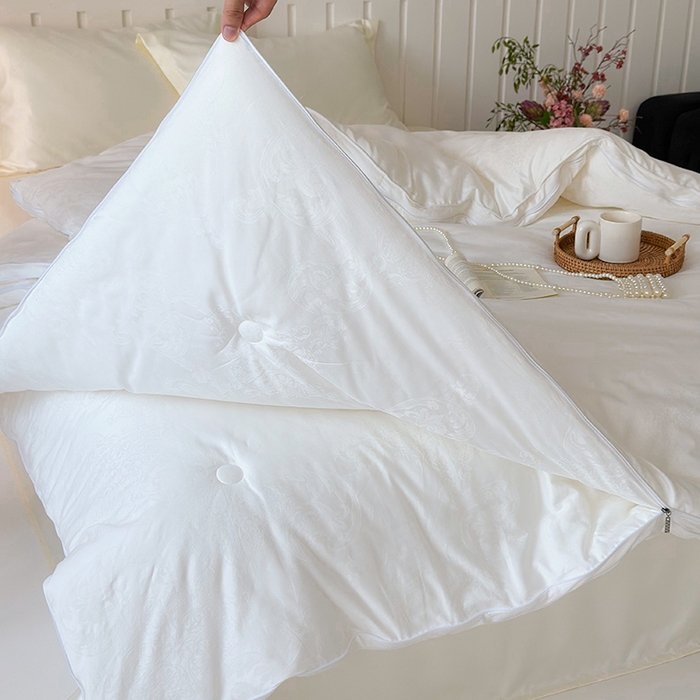 91家纺网 家纺一手货源 找家纺 （总）未来家居 2025新款SPD009星辰全棉60支大提花抗菌防螨防霉子母被子被芯