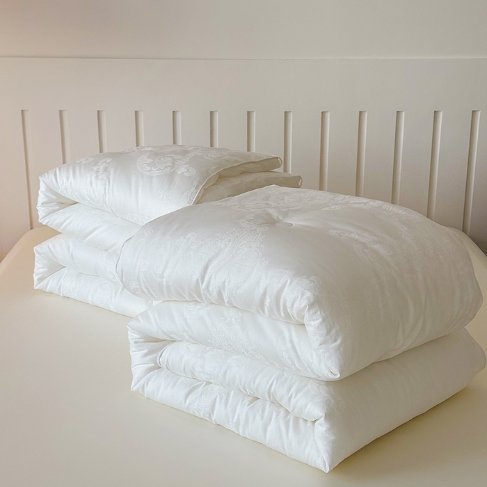 91家纺网 家纺一手货源 找家纺 （总）未来家居 2025新款SPD009星辰全棉60支大提花抗菌防螨防霉子母被子被芯