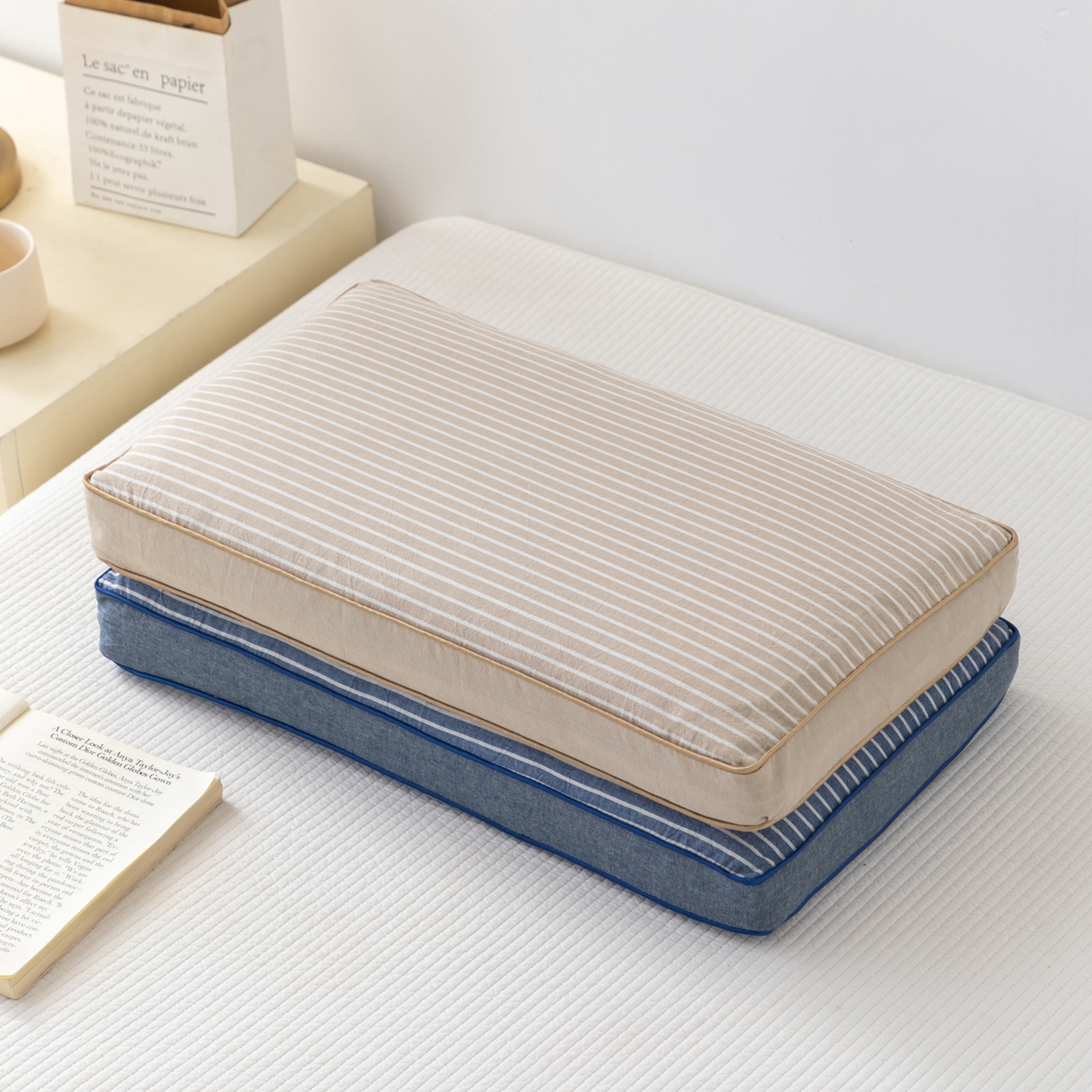 91家纺网 家纺一手货源 找家纺 （总）大熊枕芯 2025新款全棉水洗棉简约荞麦枕头枕芯