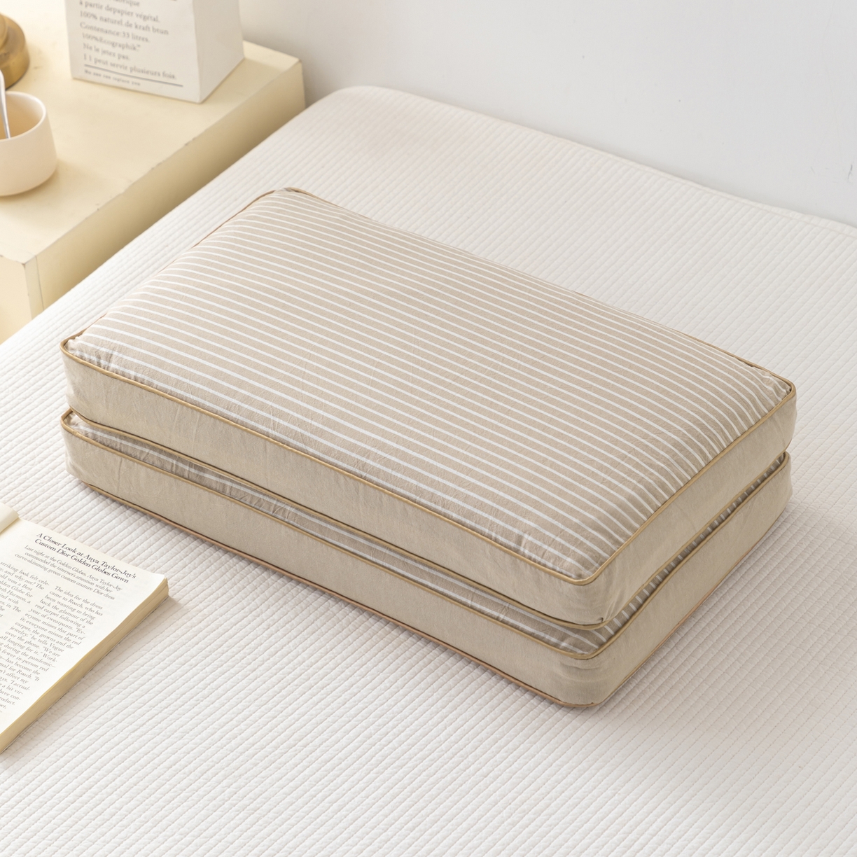 91家纺网 家纺一手货源 找家纺 （总）大熊枕芯 2025新款全棉水洗棉简约荞麦枕头枕芯