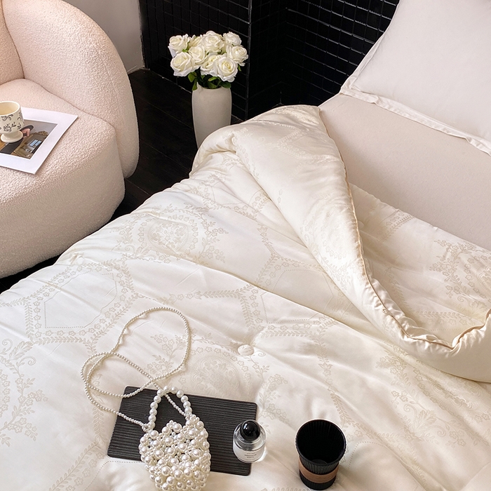 91家纺网 家纺一手货源 找家纺 （总）未来家居 2025新款SPD012罗米李官奇51%大豆提花夏被春秋被冬被被子被芯