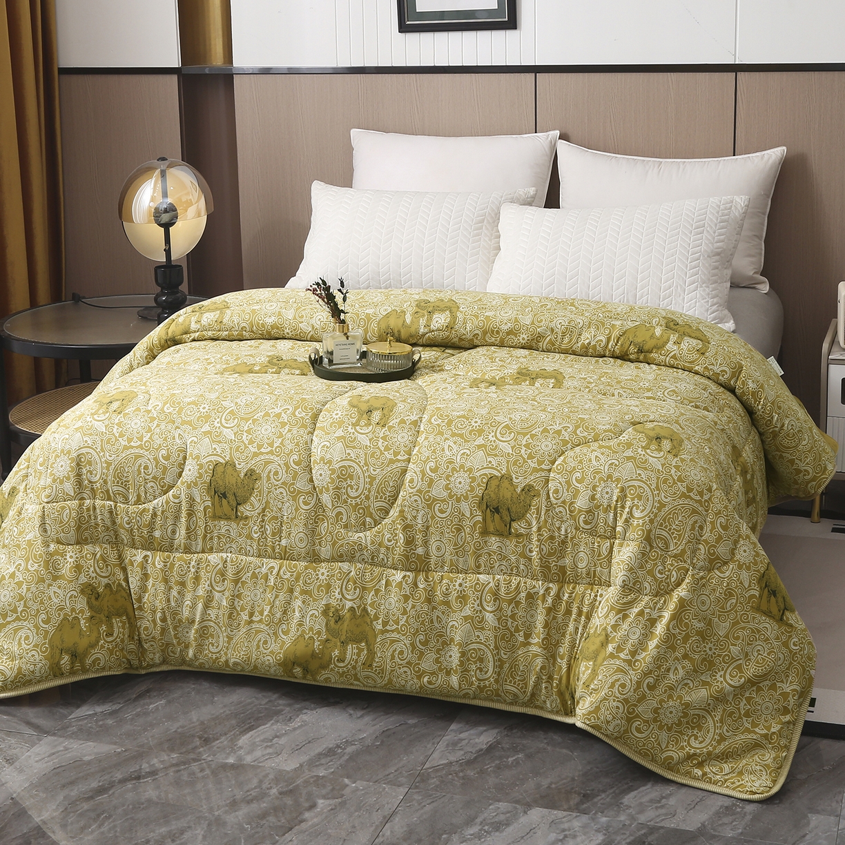 91家纺网 家纺一手货源 找家纺 （总）妙赞家纺 2025新款驼毛被礼品被