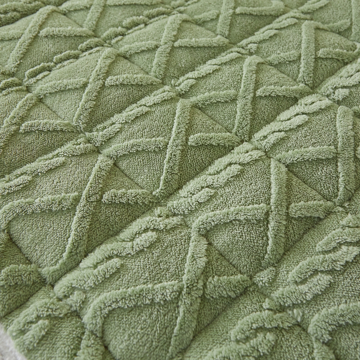 91家纺网 家纺一手货源 找家纺 缦吉 2025新款学生款高克重塔芙蓉床褥床护垫 橄榄绿（全网最低）