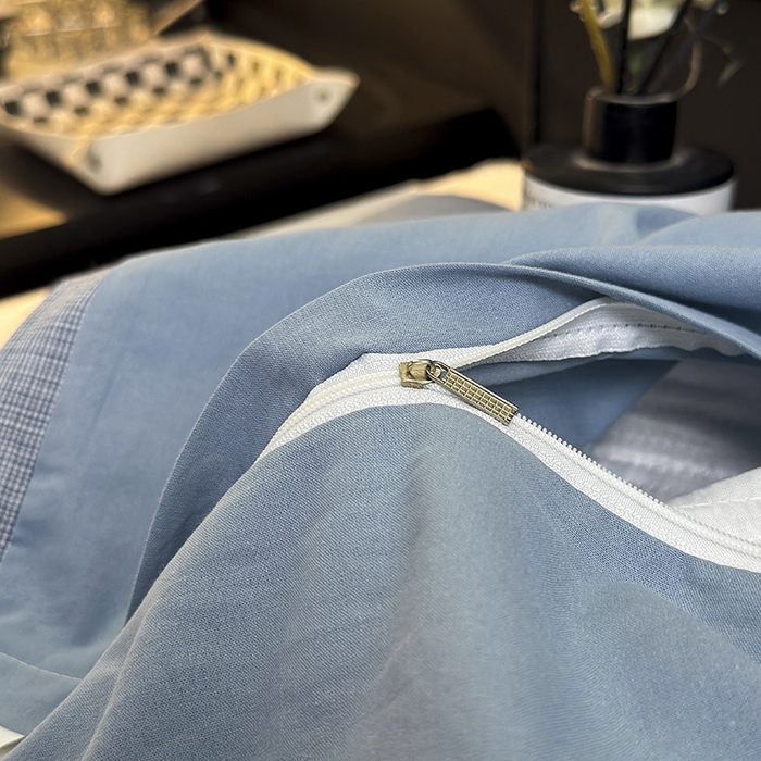 91家纺网 家纺一手货源 找家纺 （总）呦呦南宋 纯棉绗缝40x60cm现代风单品枕头套水洗棉中层夹棉拉链款全棉高端定制平边枕套