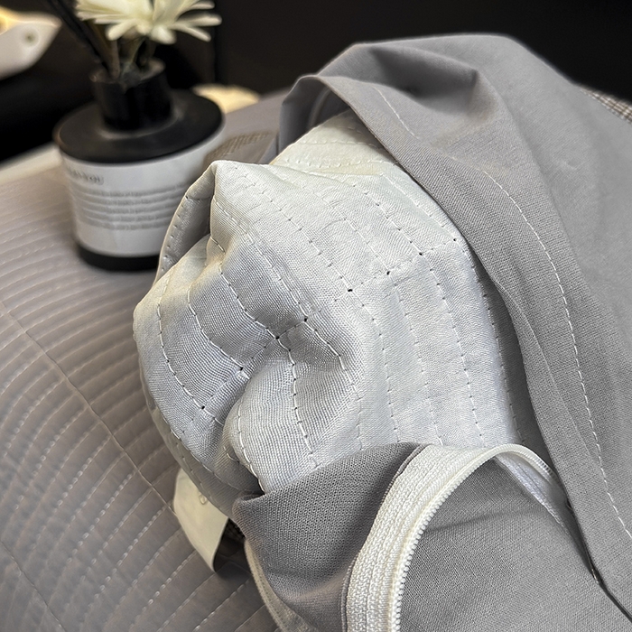 91家纺网 家纺一手货源 找家纺 （总）呦呦南宋 纯棉绗缝48x74cm水洗棉枕套中层夹棉单品拉链款一对装全棉高端定制款平边枕套