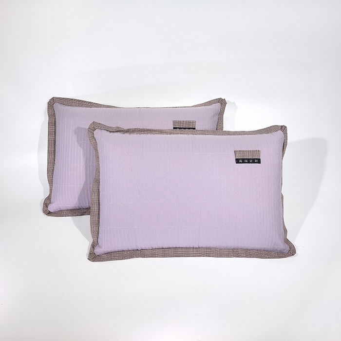 91家纺网 家纺一手货源 找家纺 （总）呦呦南宋 纯棉绗缝48x74cm水洗棉枕套中层夹棉单品拉链款一对装全棉高端定制款平边枕套