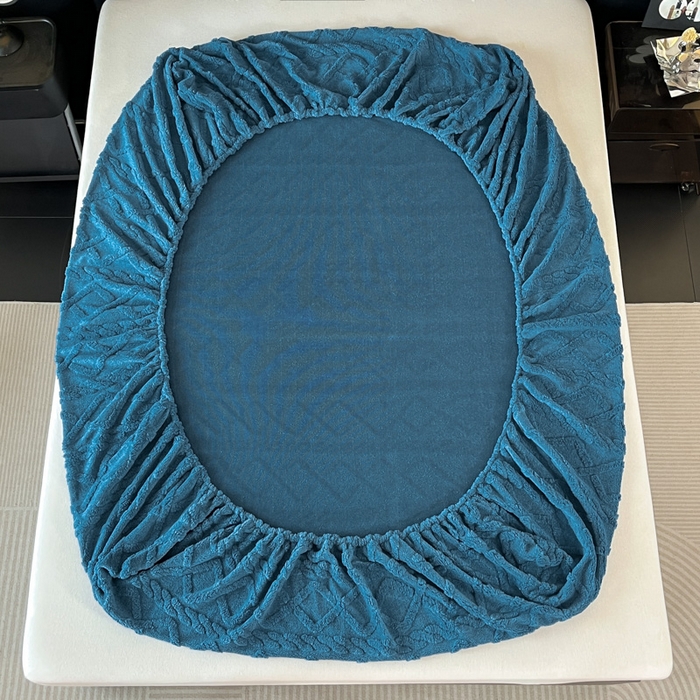 91家纺网 家纺一手货源 找家纺 米瑞娜 2025秋冬新款塔芙绒床笠跨境外贸单品尺寸齐全 宝兰