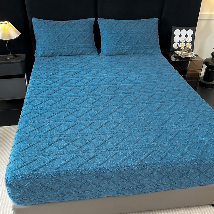 91家纺网 家纺一手货源 找家纺 米瑞娜 2025秋冬新款塔芙绒床笠跨境外贸单品尺寸齐全 宝兰