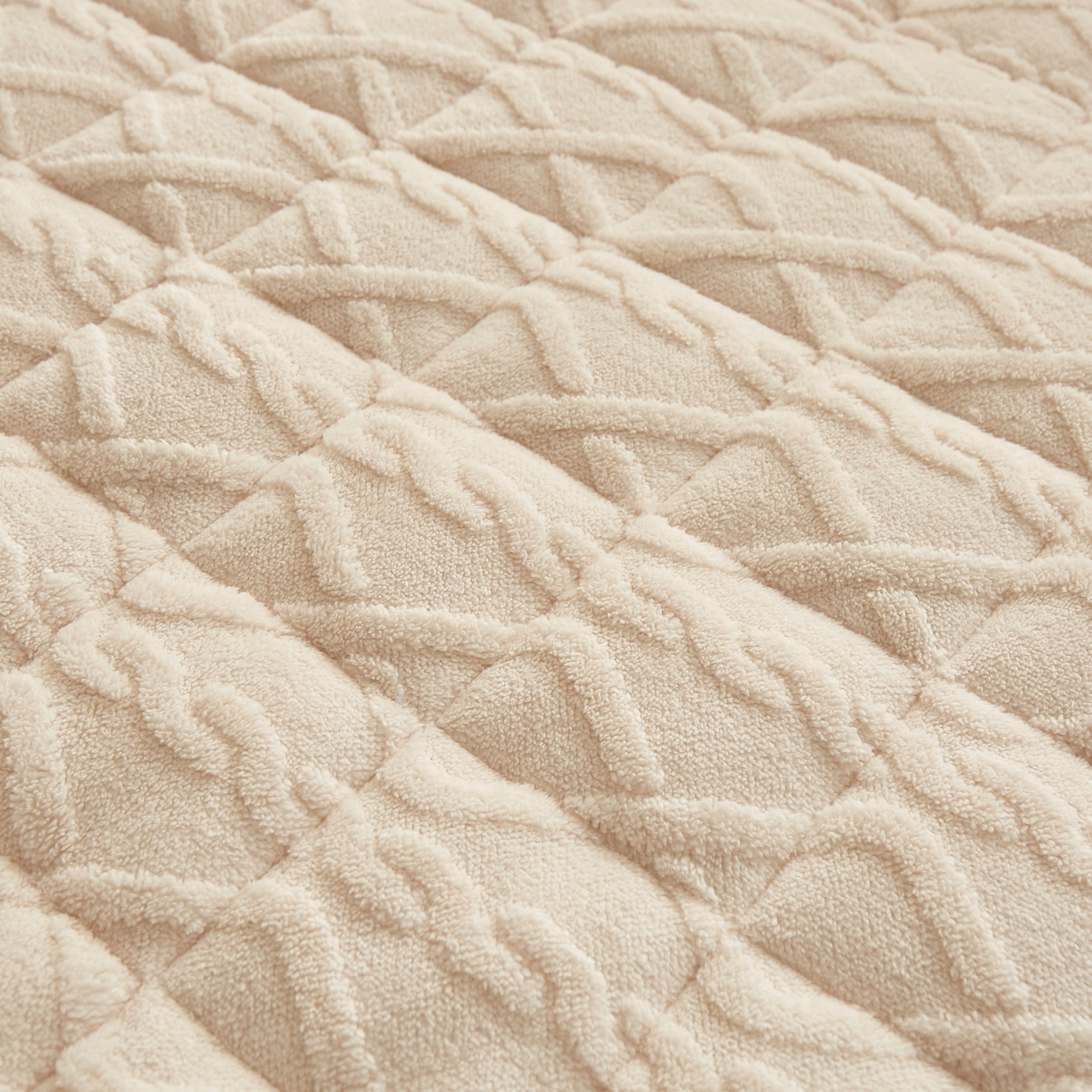 91家纺网 家纺一手货源 找家纺 缦吉 2025新款成人款高克重塔芙蓉床褥床护垫 奶油白（全网最低）