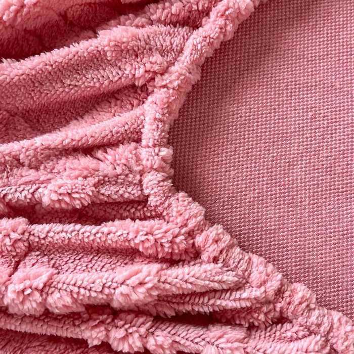 91家纺网 家纺一手货源 找家纺 米瑞娜 2025秋冬新款塔芙绒床笠跨境外贸单品尺寸齐全 玫红