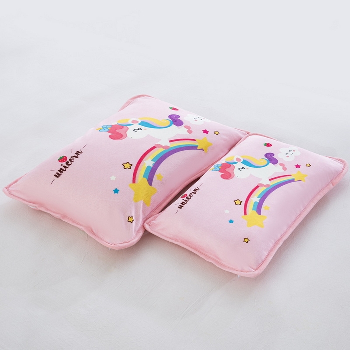 91家纺网 家纺一手货源 找家纺 （总）大黄蜂家居家纺 2025新款秋冬水晶绒儿童包边定位枕套枕头枕芯