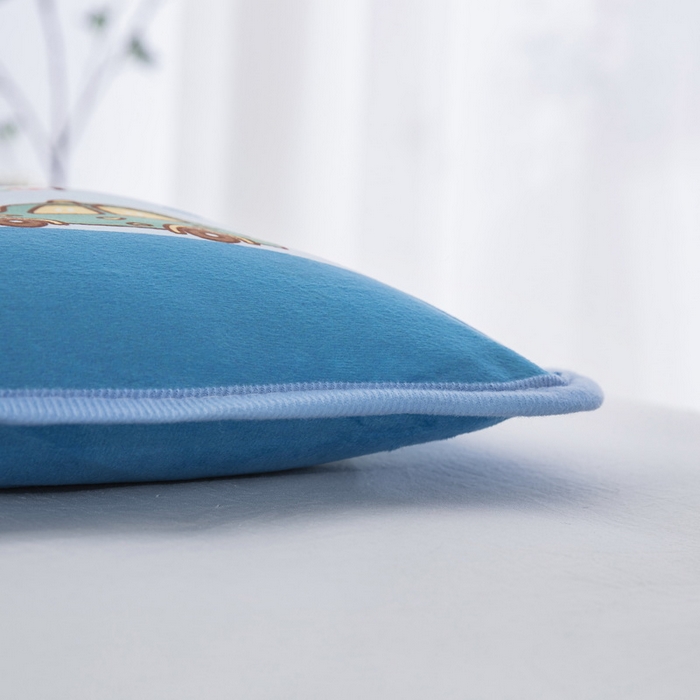 91家纺网 家纺一手货源 找家纺 大黄蜂家居家纺 2025新款秋冬水晶绒儿童包边定位枕套枕头枕芯 公路汽车