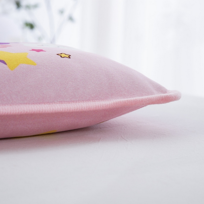 91家纺网 家纺一手货源 找家纺 大黄蜂家居家纺 2025新款秋冬水晶绒儿童包边定位枕套枕头枕芯 彩虹小马