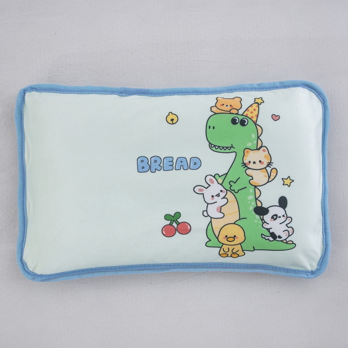 91家纺网 家纺一手货源 找家纺 大黄蜂家居家纺 2025新款秋冬水晶绒儿童包边定位枕套枕头枕芯 小恐龙