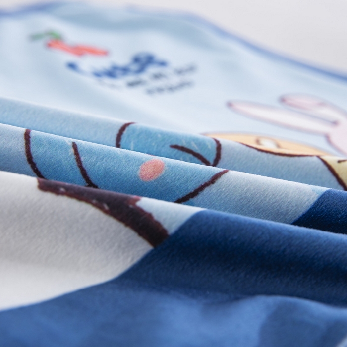 91家纺网 家纺一手货源 找家纺 大黄蜂家居家纺 2025新款秋冬水晶绒儿童包边定位枕套枕头枕芯 动物乐园