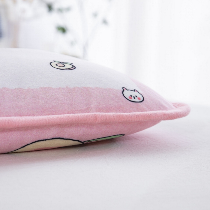 91家纺网 家纺一手货源 找家纺 大黄蜂家居家纺 2025新款秋冬水晶绒儿童包边定位枕套枕头枕芯 小女孩