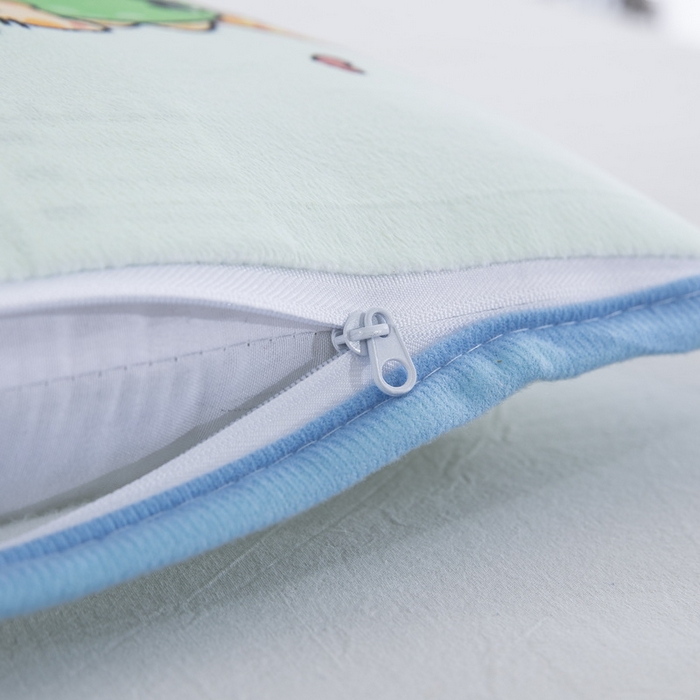 91家纺网 家纺一手货源 找家纺 大黄蜂家居家纺 2025新款秋冬水晶绒儿童包边定位枕套枕头枕芯 小恐龙