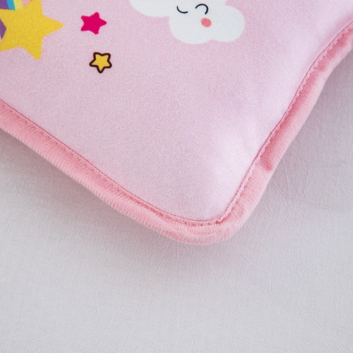 91家纺网 家纺一手货源 找家纺 大黄蜂家居家纺 2025新款秋冬水晶绒儿童包边定位枕套枕头枕芯 彩虹小马