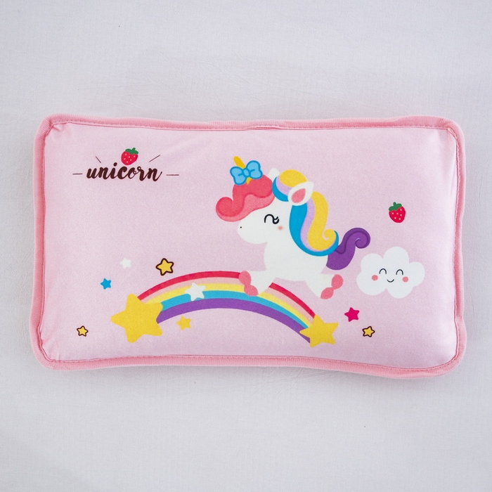 91家纺网 家纺一手货源 找家纺 大黄蜂家居家纺 2025新款秋冬水晶绒儿童包边定位枕套枕头枕芯 彩虹小马