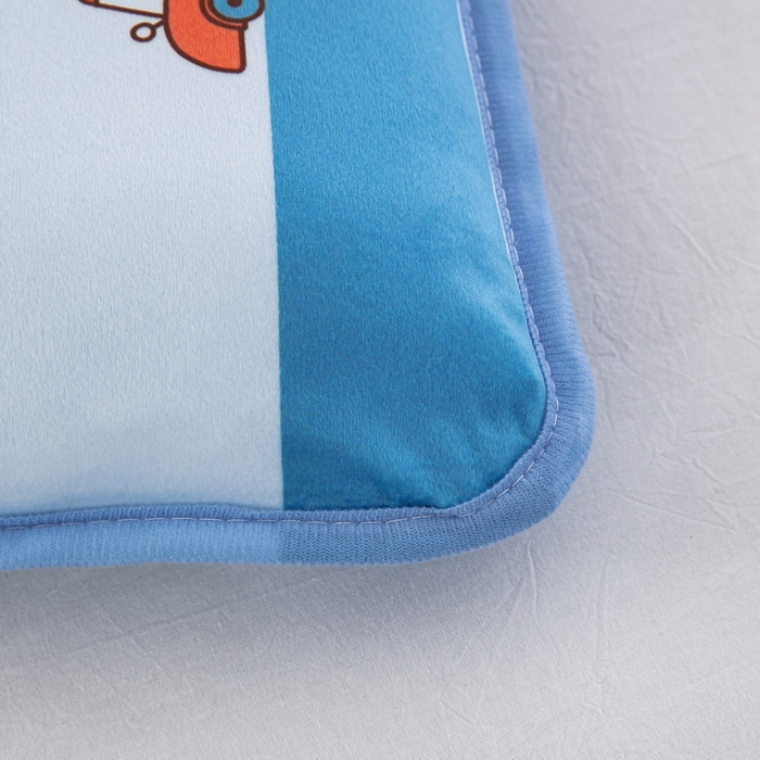 91家纺网 家纺一手货源 找家纺 大黄蜂家居家纺 2025新款秋冬水晶绒儿童包边定位枕套枕头枕芯 公路汽车