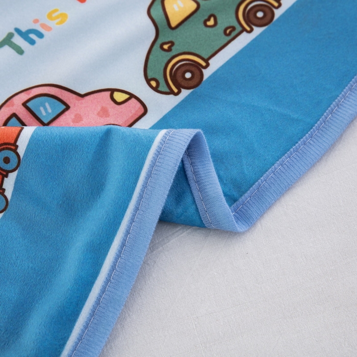 91家纺网 家纺一手货源 找家纺 大黄蜂家居家纺 2025新款秋冬水晶绒儿童包边定位枕套枕头枕芯 公路汽车