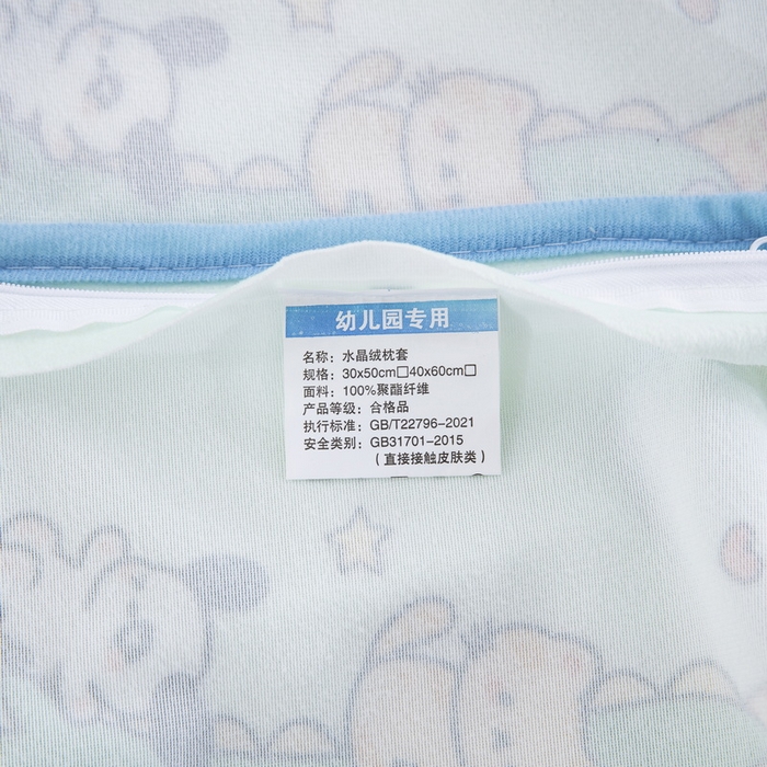 91家纺网 家纺一手货源 找家纺 大黄蜂家居家纺 2025新款秋冬水晶绒儿童包边定位枕套枕头枕芯 小恐龙