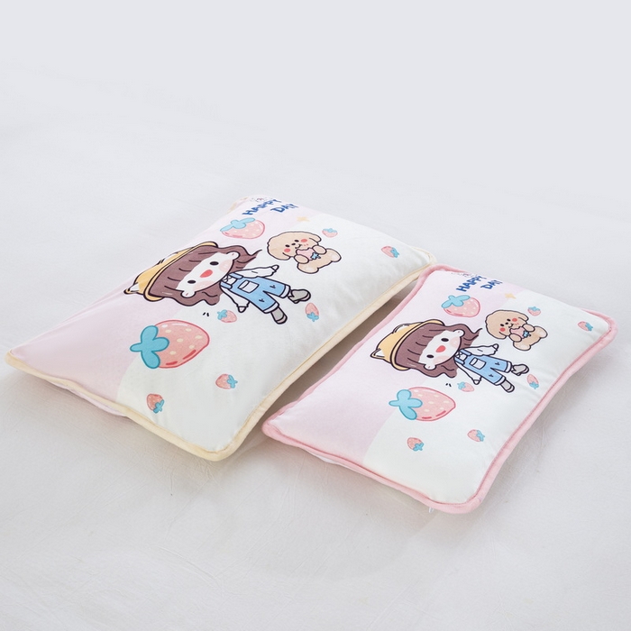 91家纺网 家纺一手货源 找家纺 （总）大黄蜂家居家纺 2025新款秋冬水晶绒儿童包边定位枕套枕头枕芯