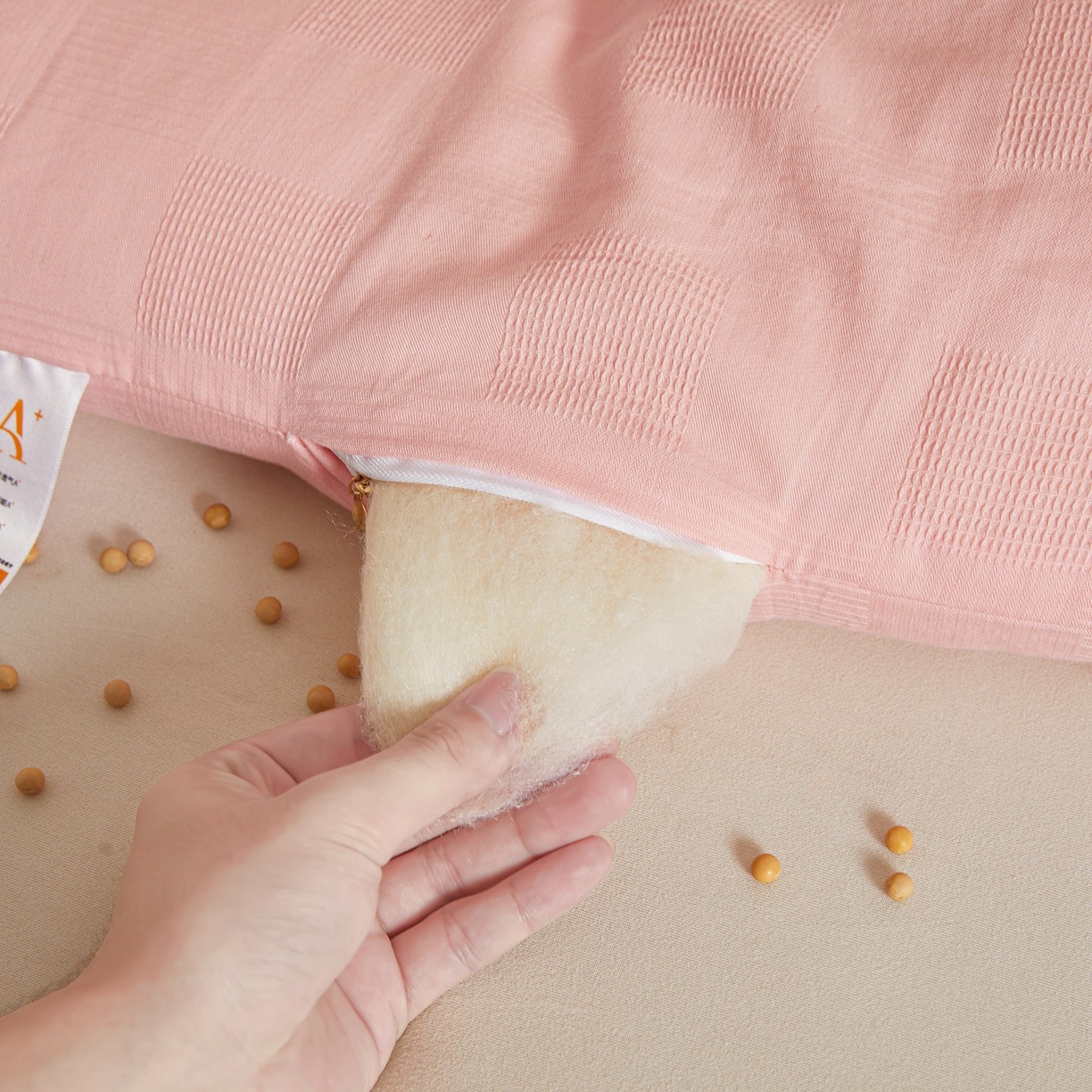 91家纺网 家纺一手货源 找家纺 初相识 2025新款全棉提花大豆被30%大豆纤维被华夫格纯棉被子被芯加厚冬被春秋被夏被 全棉提花贵妃粉