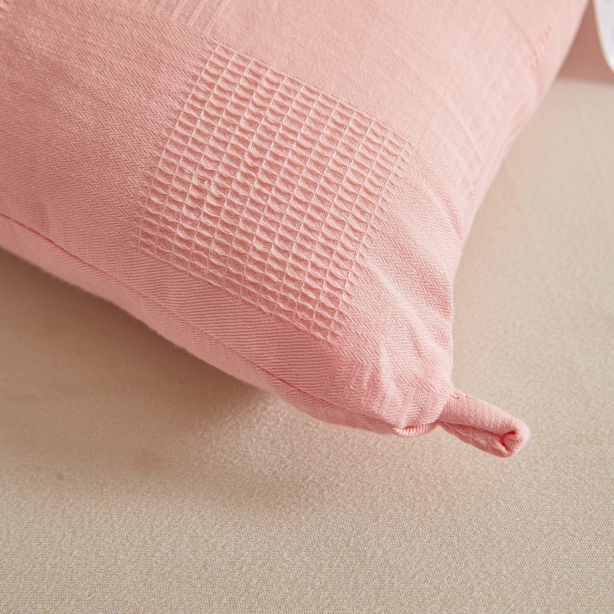 91家纺网 家纺一手货源 找家纺 初相识 2025新款全棉提花大豆被30%大豆纤维被华夫格纯棉被子被芯加厚冬被春秋被夏被 全棉提花贵妃粉