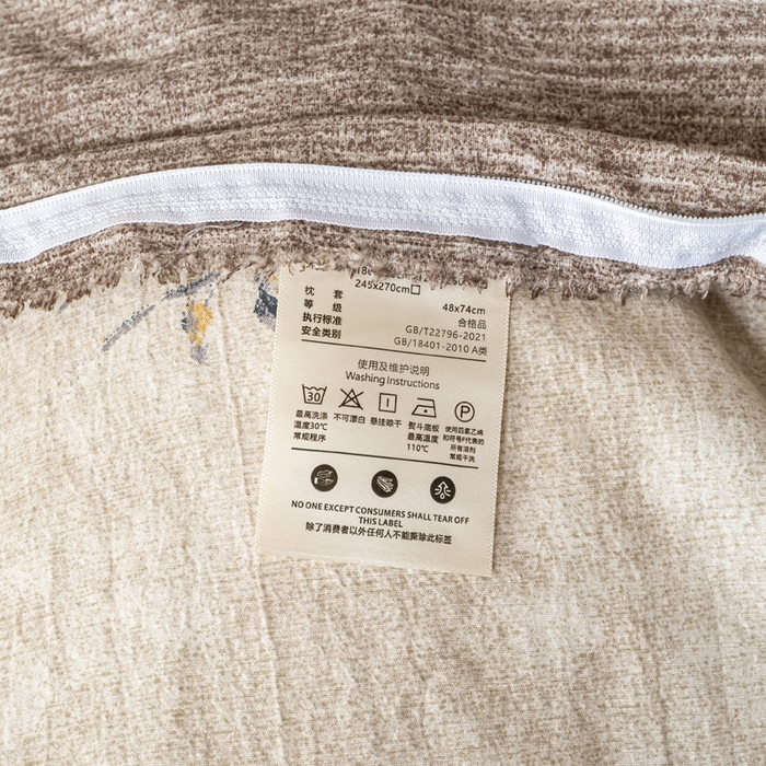 91家纺网 家纺一手货源 找家纺 大麦家纺 2025新款水洗亚麻花边四件套 浮生花语