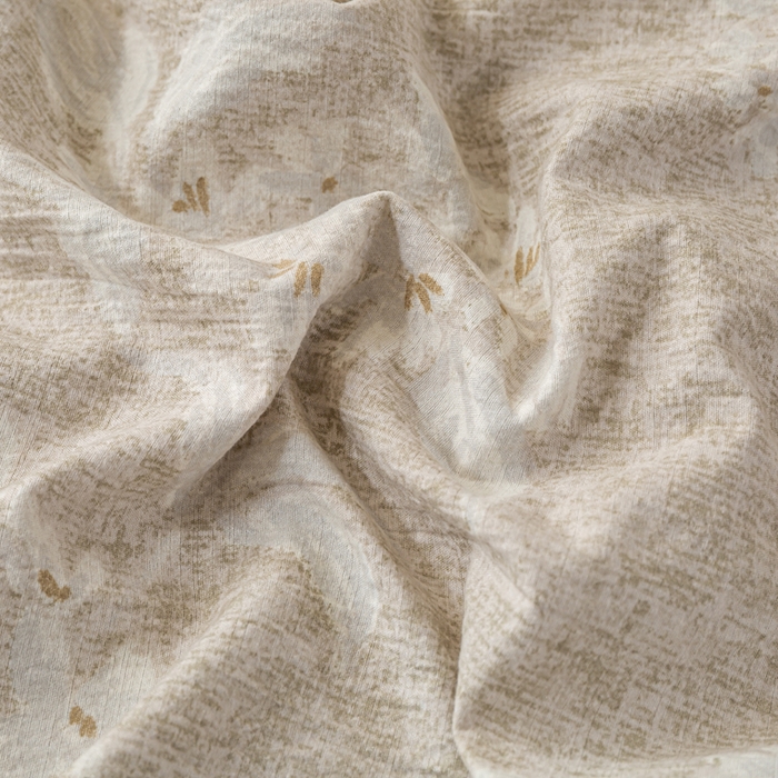 91家纺网 家纺一手货源 找家纺 大麦家纺 2025新款水洗亚麻花边四件套 玉茗