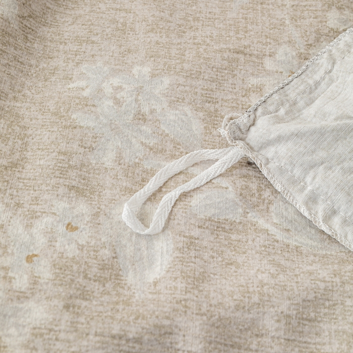 91家纺网 家纺一手货源 找家纺 大麦家纺 2025新款水洗亚麻花边四件套 玉茗