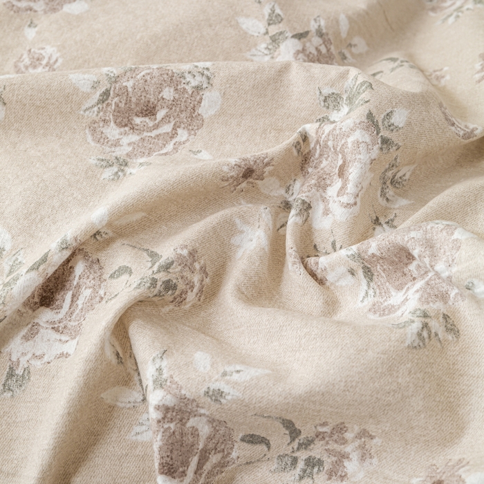 91家纺网 家纺一手货源 找家纺 大麦家纺 2025新款水洗亚麻花边四件套 花颜