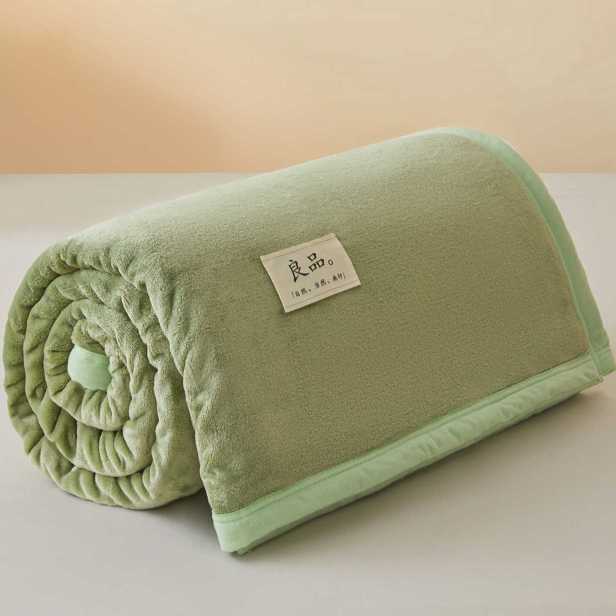 缦吉 2025新款加厚牛奶绒双面四季多功能毛毯毯子 抹茶绿