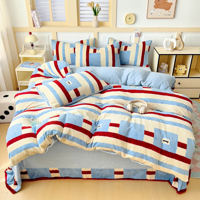 91家纺网 家纺一手货源 找家纺 （总）找底底家纺 2025新款牛奶绒四件套（日发50套优惠8元一套）