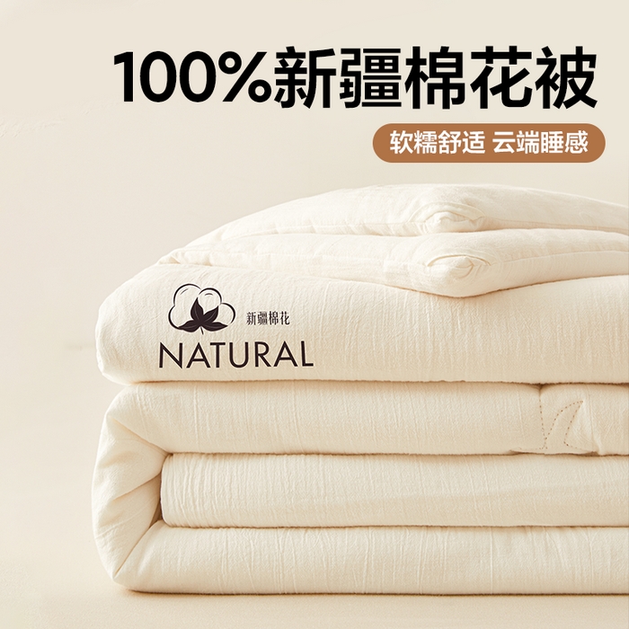 91家纺网 家纺一手货源 找家纺 （总）金喜 2025新款秋冬新款水洗棉100%新疆棉花被被子被芯春秋被加厚冬被