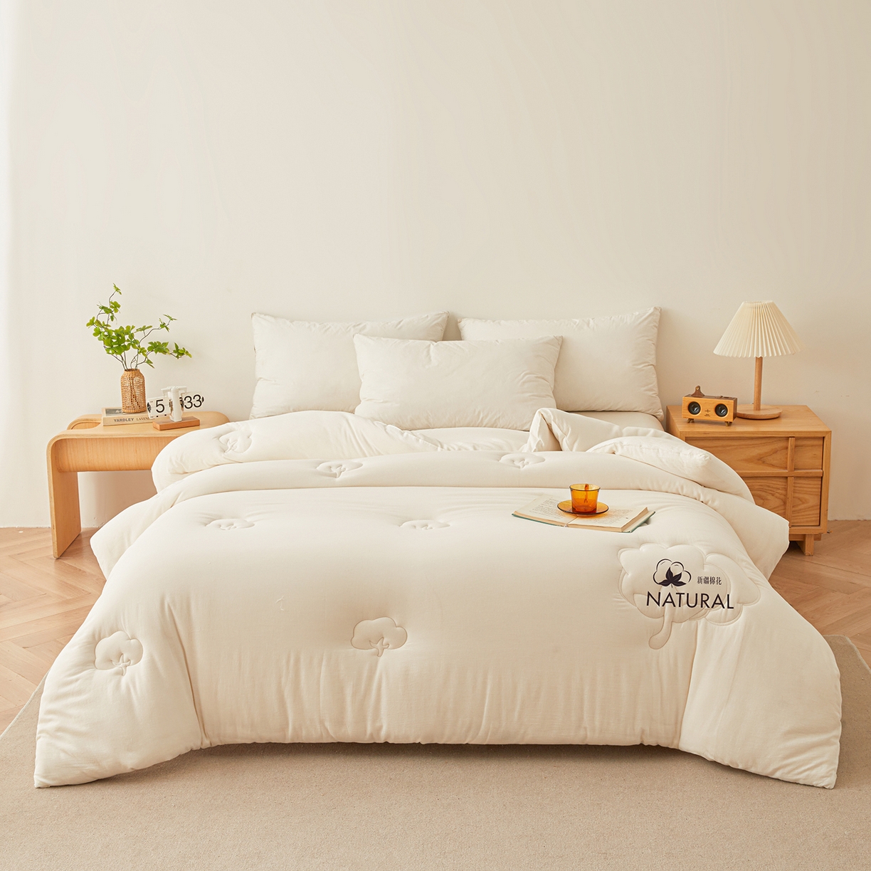 91家纺网 家纺一手货源 找家纺 （总）金喜 2025新款秋冬新款水洗棉100%新疆棉花被被子被芯春秋被加厚冬被