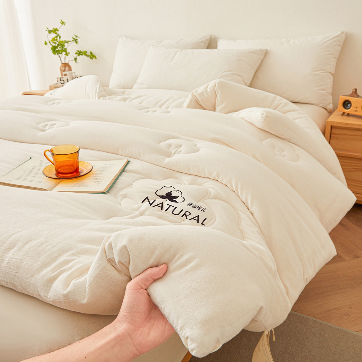 91家纺网 家纺一手货源 找家纺 （总）金喜 2025新款秋冬新款水洗棉100%新疆棉花被被子被芯春秋被加厚冬被