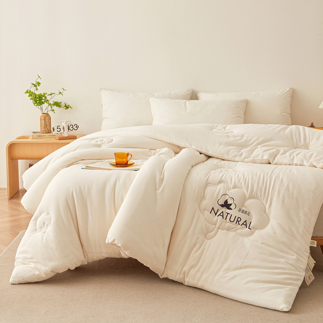 91家纺网 家纺一手货源 找家纺 （总）金喜 2025新款秋冬新款水洗棉100%新疆棉花被被子被芯春秋被加厚冬被