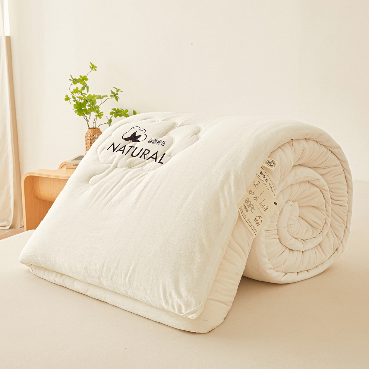 91家纺网 家纺一手货源 找家纺 （总）金喜 2025新款秋冬新款水洗棉100%新疆棉花被被子被芯春秋被加厚冬被