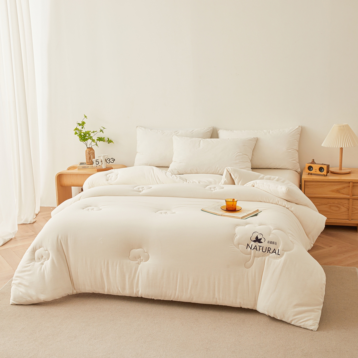 91家纺网 家纺一手货源 找家纺 （总）金喜 2025新款秋冬新款水洗棉100%新疆棉花被被子被芯春秋被加厚冬被