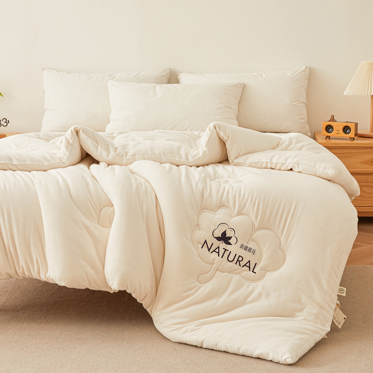 91家纺网 家纺一手货源 找家纺 （总）金喜 2025新款秋冬新款水洗棉100%新疆棉花被被子被芯春秋被加厚冬被