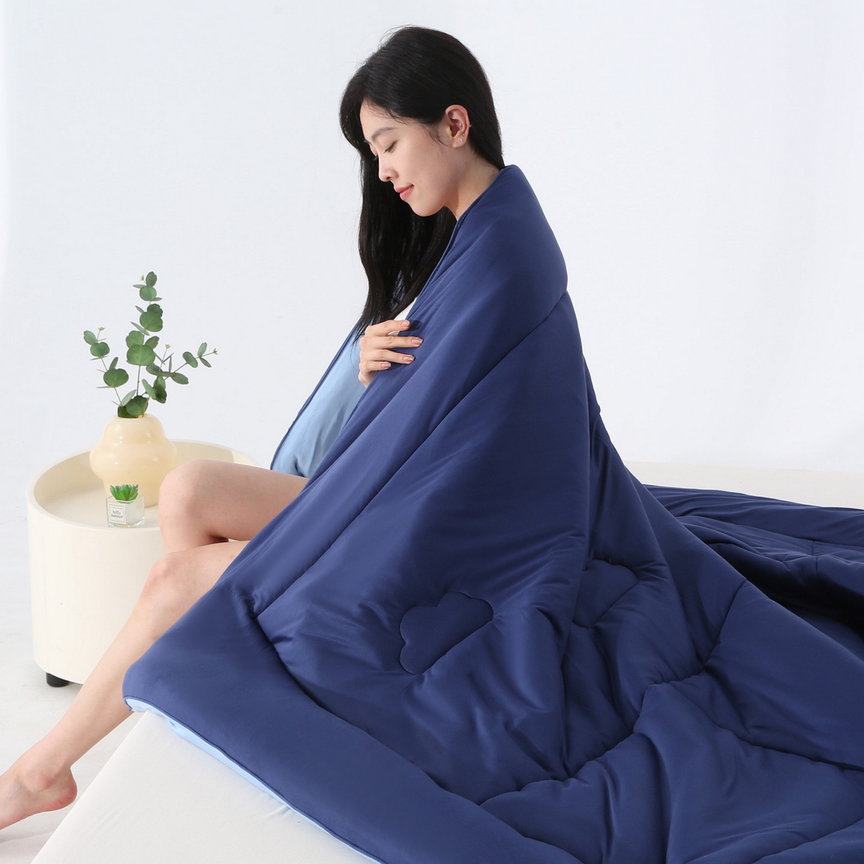 91家纺网 家纺一手货源 找家纺 亚龙工厂店 2025热款A类母婴级酣睡星球云朵被5.0PRO系深度睡眠秋冬保暖春秋被冬被四季被芯 深蓝色