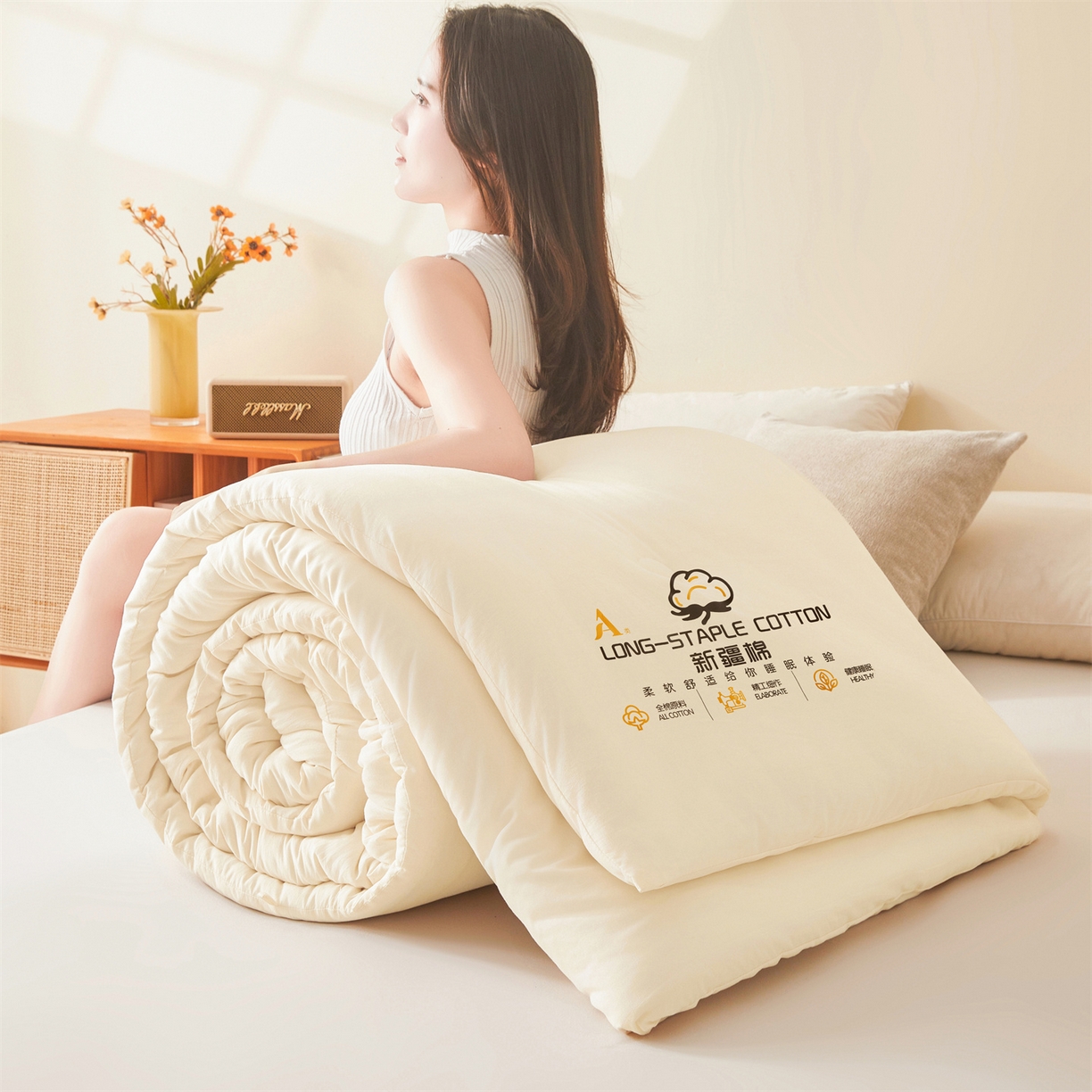 91家纺网 家纺一手货源 找家纺 （总）仁凯家纺 2025新款a类100%新疆棉花被 冬被春秋被 学生被子被芯（提供买家秀检测报告）