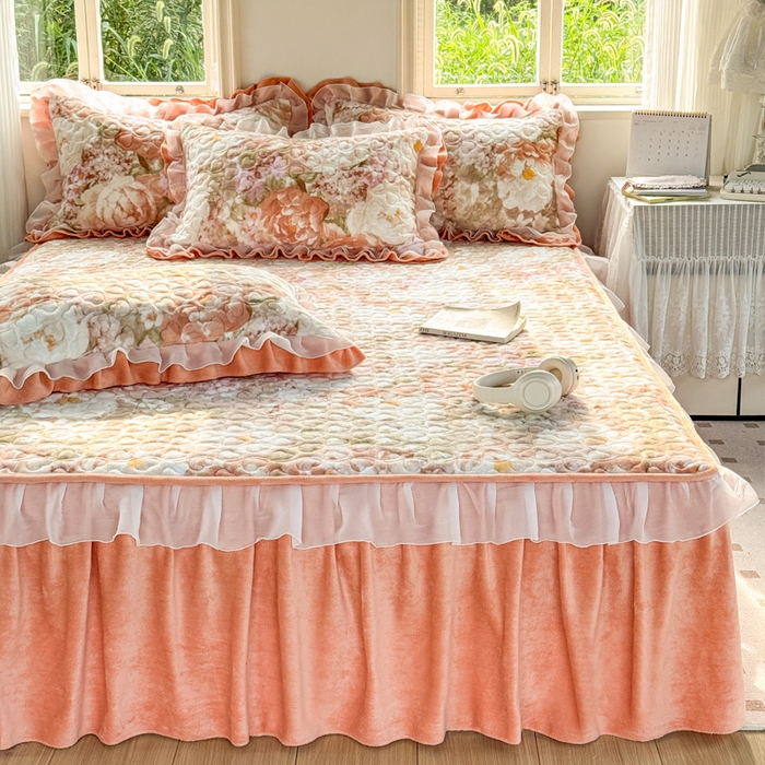 91家纺网 家纺一手货源 找家纺 （总）禧缘家纺（原梦想家） 2025新款夹棉双层花边牛奶绒枕套系列