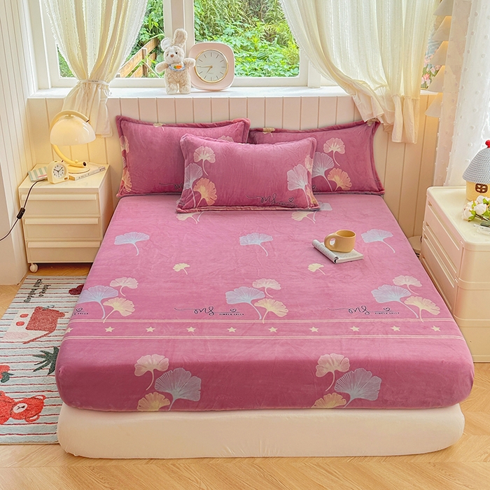 91家纺网 家纺一手货源 找家纺 （总）家贝爱 2025新款高克重加厚牛奶绒床笠单床笠床笠单品